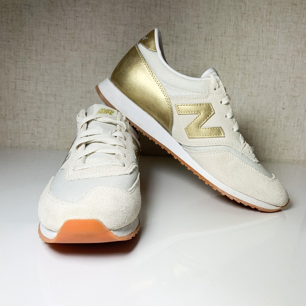 New Balance x J.Crew 620 Sneakers | US Women size 9 | Color: Gold / Salt